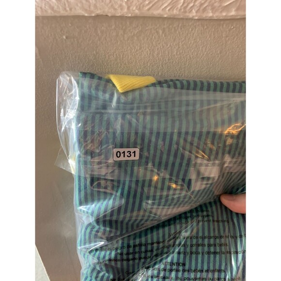 Free Assembly Green Yellow Striped Short Sleeve Polo T-Shirt XL Quarter Button - Picture 11 of 11